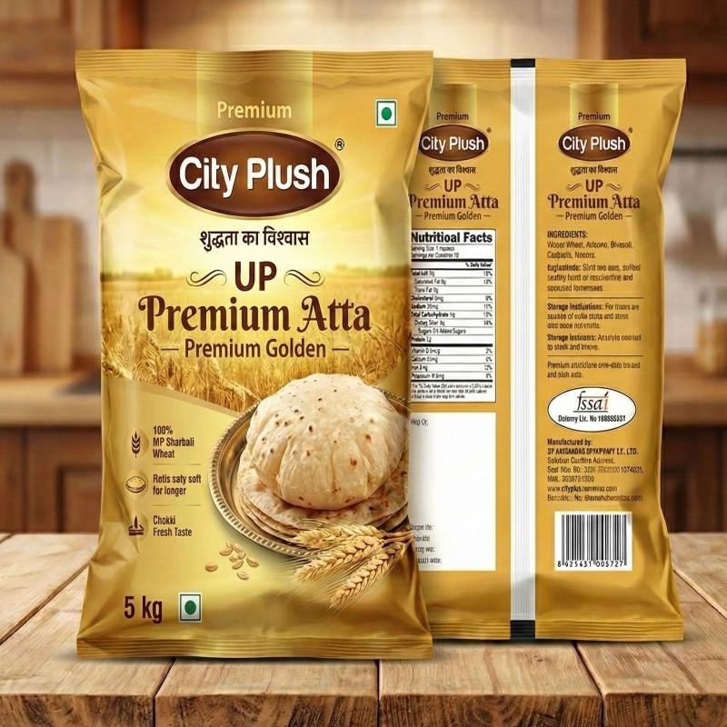 City Plush UP Premium Atta – Farm Fresh UP Wheat | Traditional Desi Taste