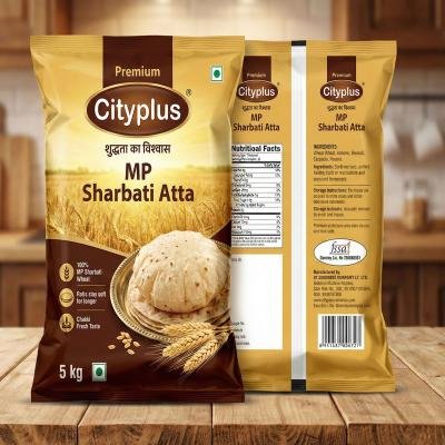 Cityplus Premium MP Sharbati Atta – 100% Whole Wheat | Softest Rotis
